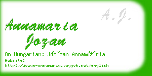 annamaria jozan business card